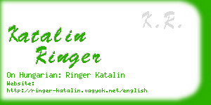katalin ringer business card